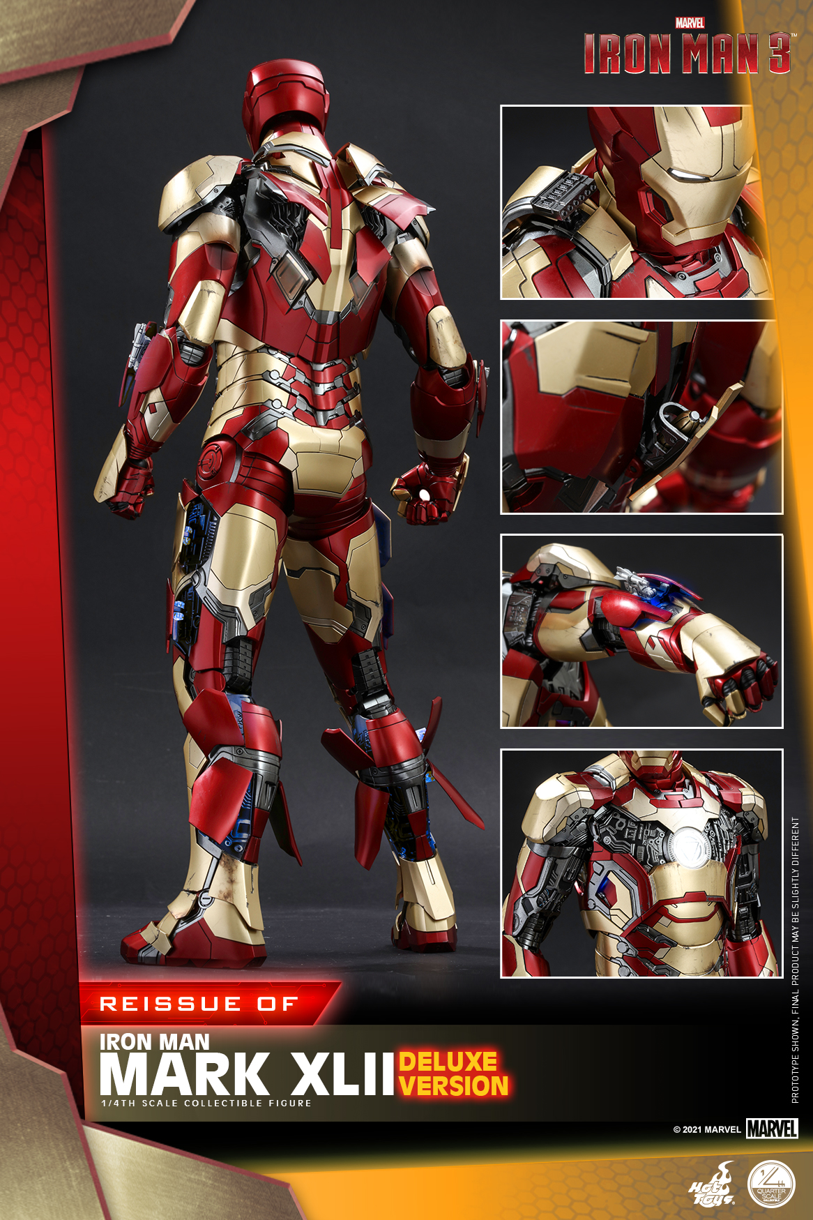 Hot Toys - Iron Man 3 - 1-4 Iron Man Mark XLII collectible figure_PR3