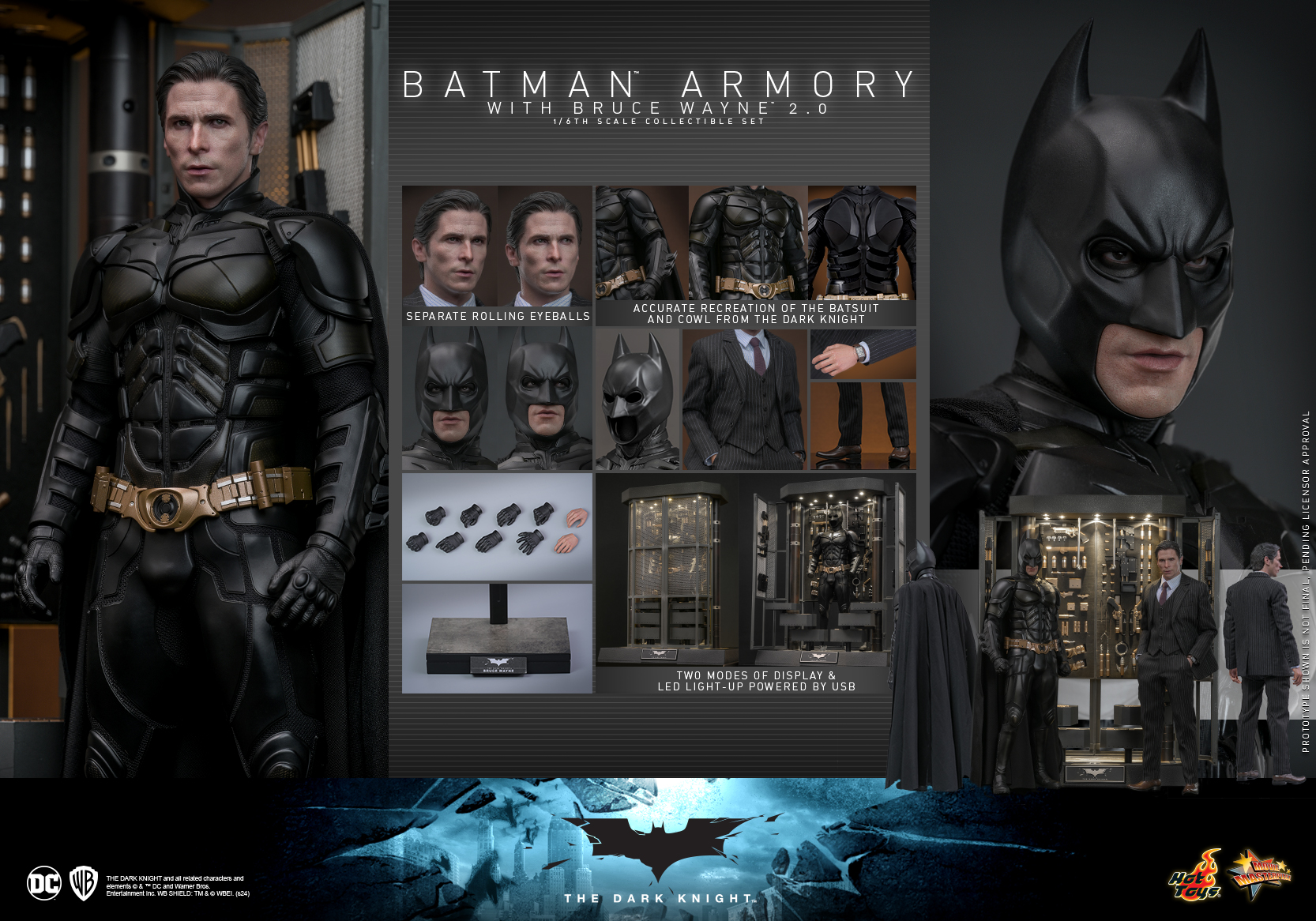 Hot Toys - TDK - Batman Armory with Bruce Wayne (2.0) collectible set_PR23